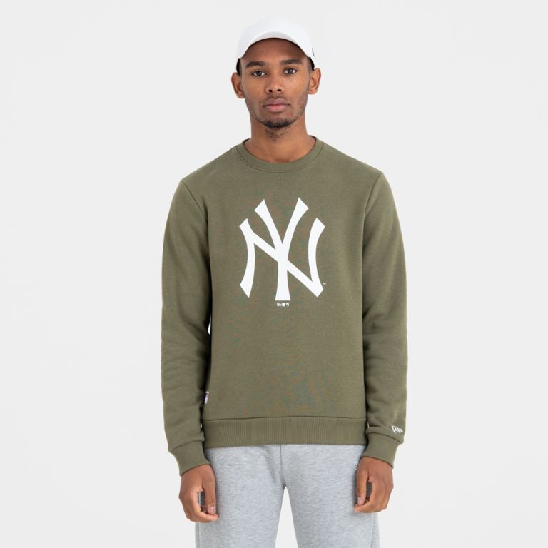 Ropa New Era Mlb Verdes - New York Yankees Team Logo Crew Neck 05741JBAL